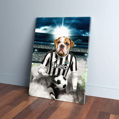 'Newcastle United Doggos Football' Personalized Pet Portrait