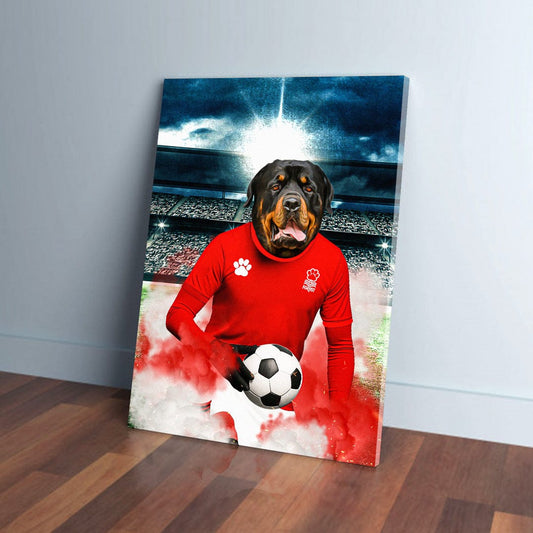 'Nottingham Forest Doggos Football' Personalized Pet Portrait