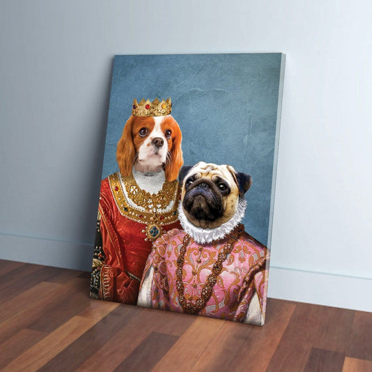 'Queen and Archduchess' Personalized 2 Pet Canvas