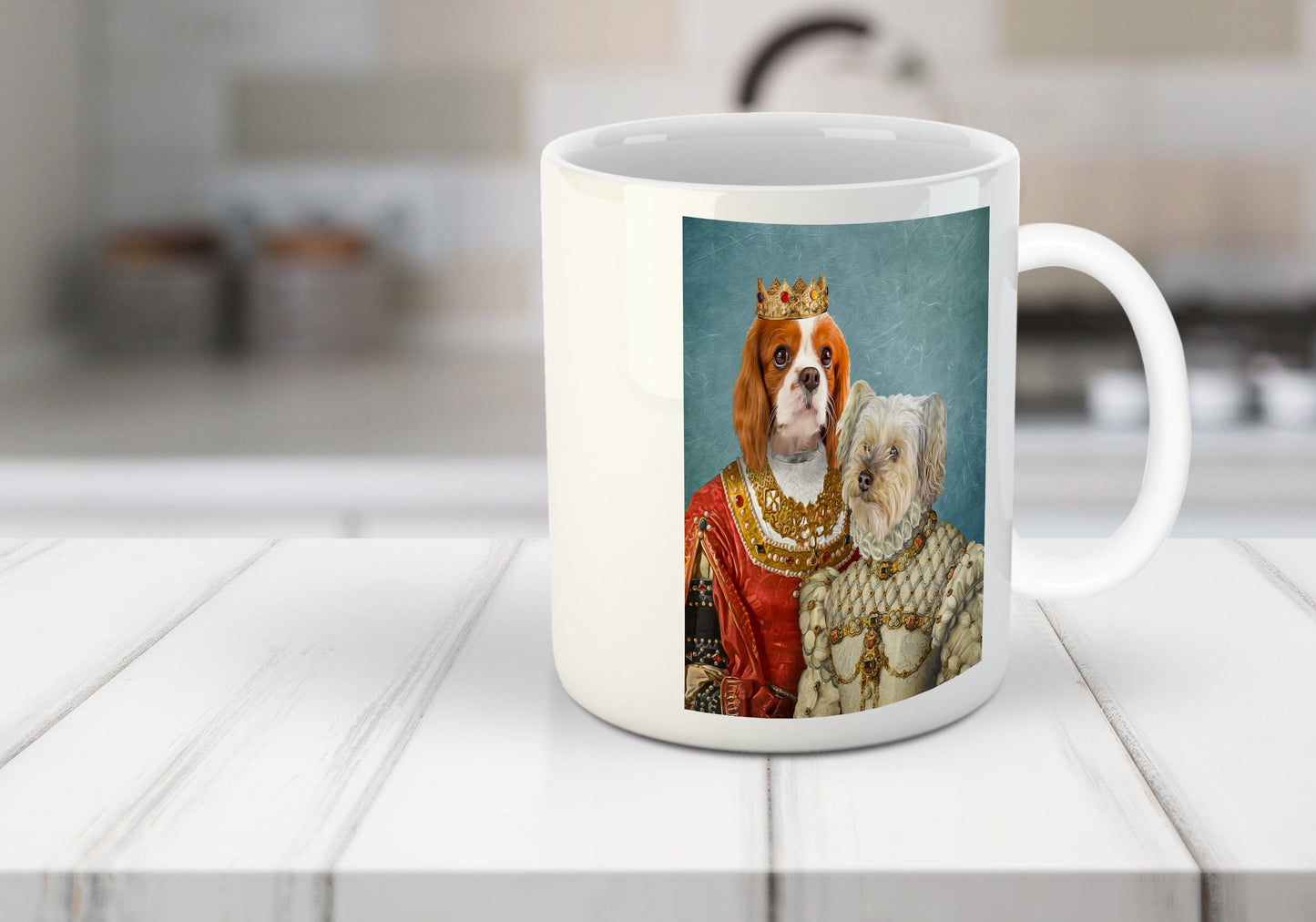 'Queen and Princess' Personalized 2 Pets Mug