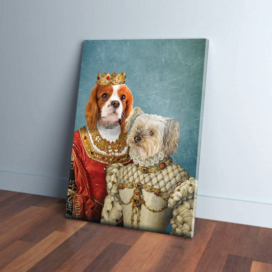 'Queen and Princess' 2 Pet Personalized Canvas