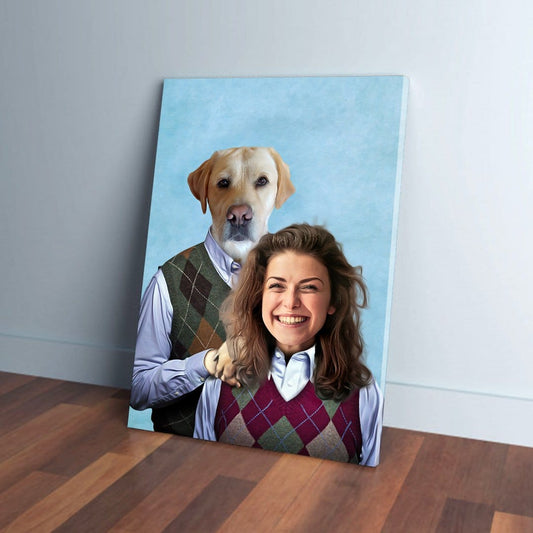'Step Doggo & Human (Female)' Personalized Canvas