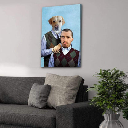 'Step Doggo & Human' Personalized Canvas