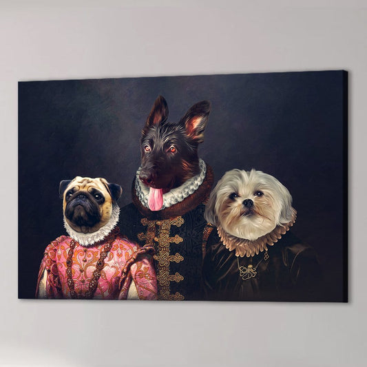 'The Duke Family' Personalized 3 Pet Canvas