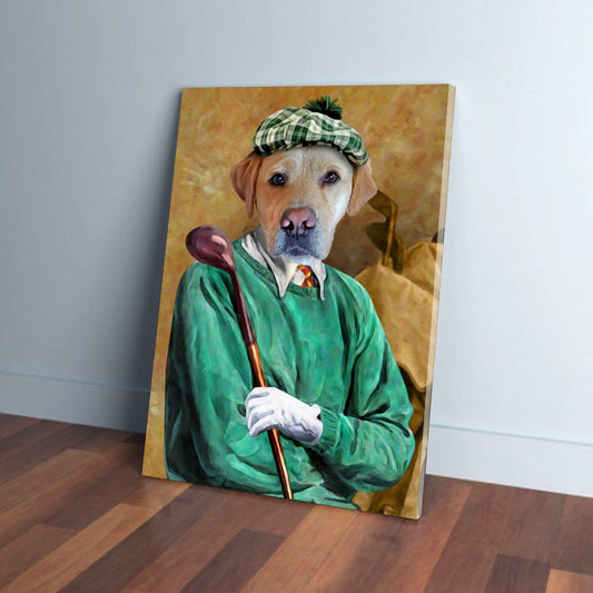 'The Golfer' Personalized Pet Canvas