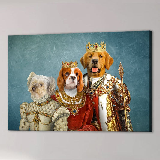 'The Royal Family' Personalized 3 Pet Canvas