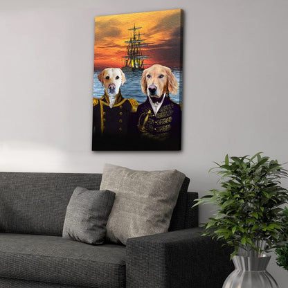 'The Explorers' Personalized 2 Pet Canvas