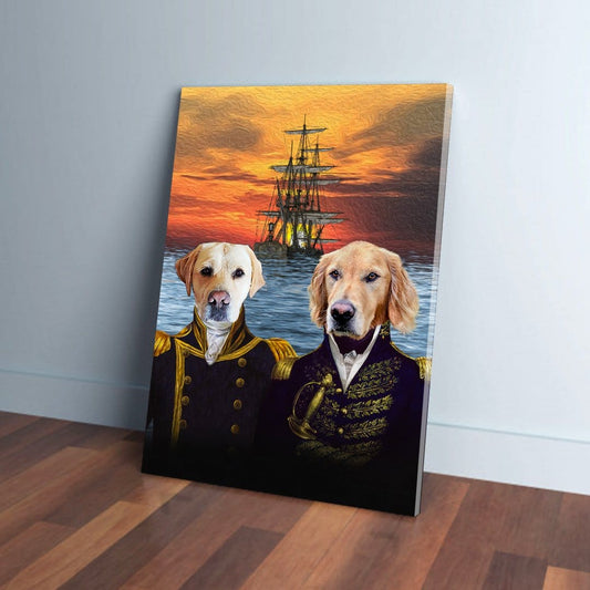 'The Explorers' Personalized 2 Pet Canvas