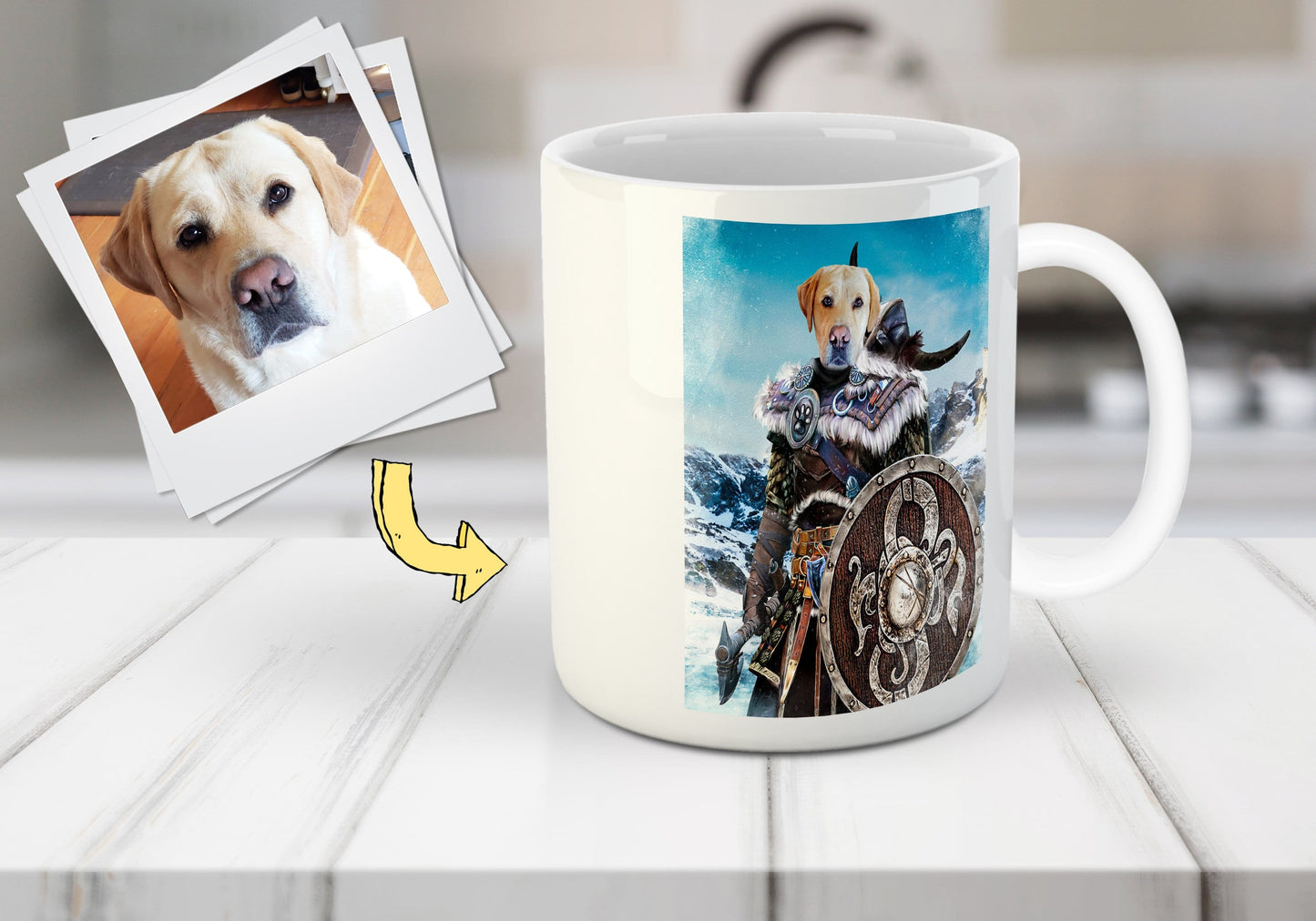 'Viking Warrior' Custom Pet Mug