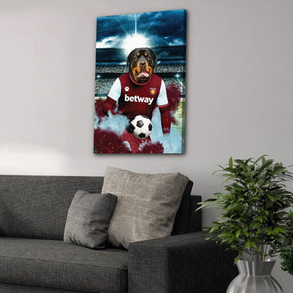 'West Ham United Doggos Football' Personalized Pet Portrait