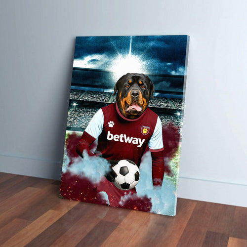 'West Ham United Doggos Football' Personalized Pet Portrait