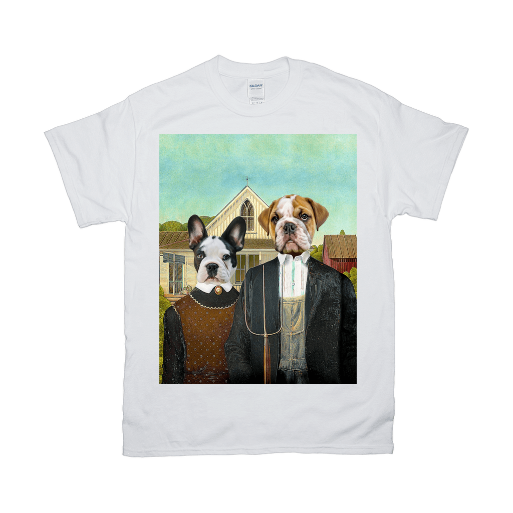 'American Pawthic' Personalized 2 Pet T-Shirt
