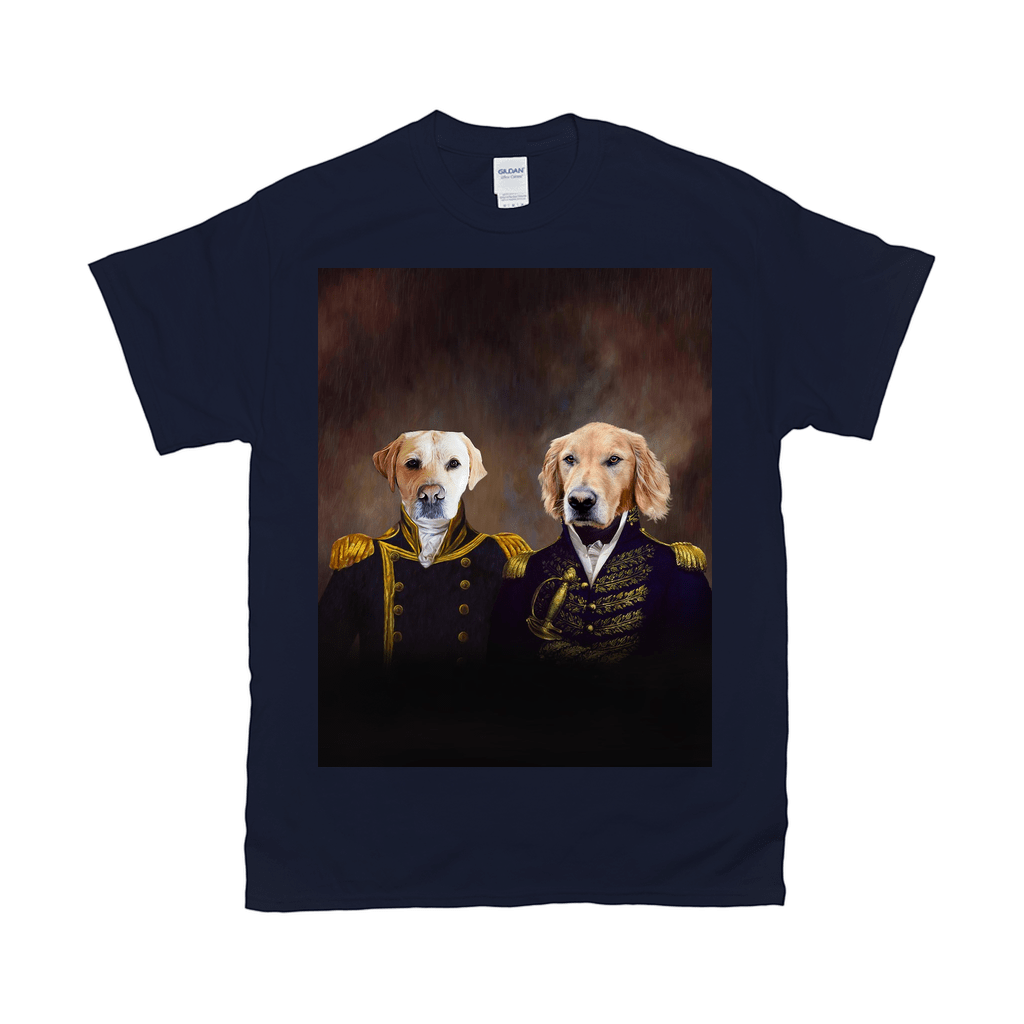 'The Admiral And The Captain' Personalized 2 Pet T-Shirt