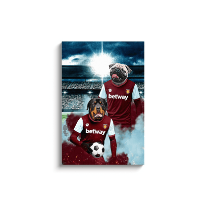 'West Ham Doggos Football' Personalized 2 Pet Portrait