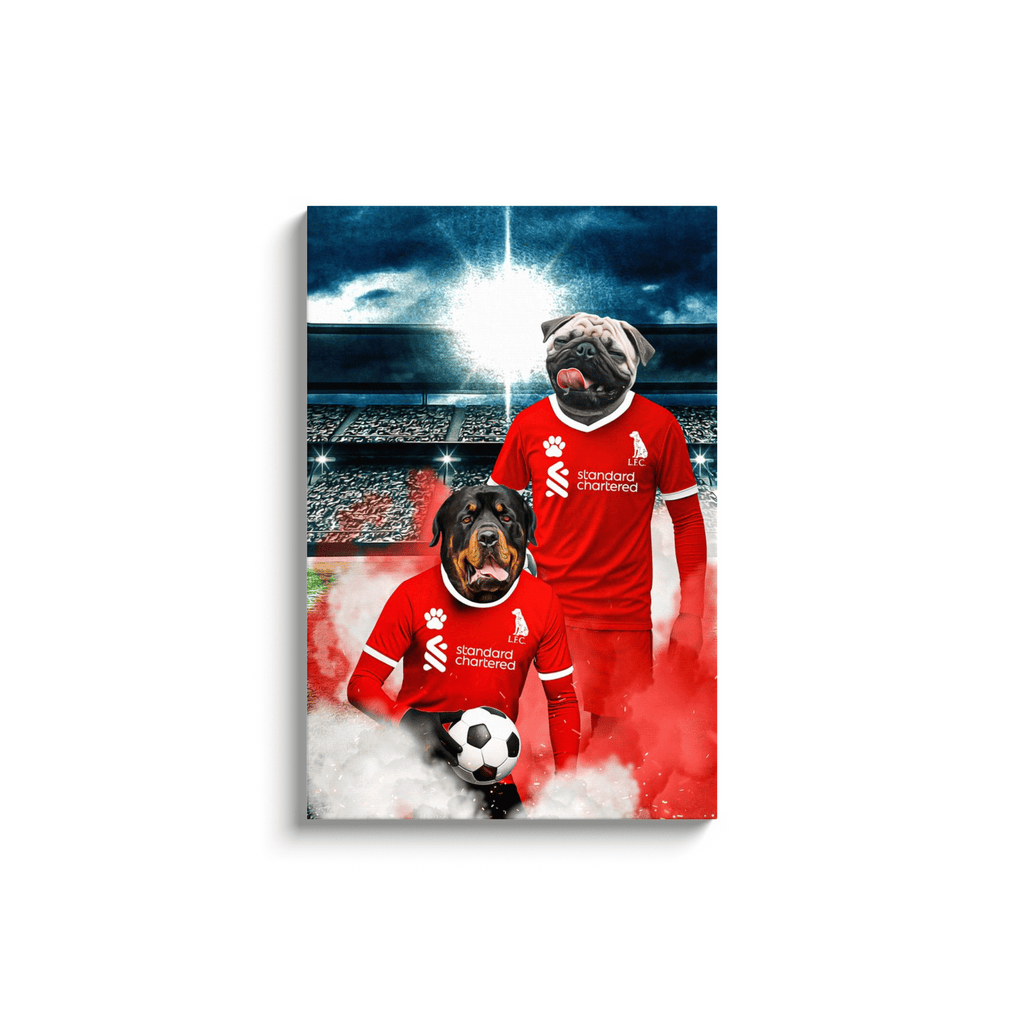 'Liverpool Doggos Football' Personalized 2 Pet Portrait