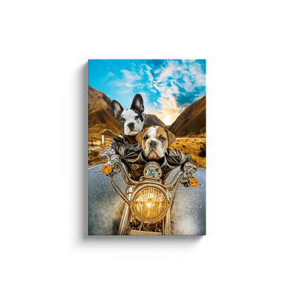 'Harley Wooferson' Personalized 2 Pet Canvas