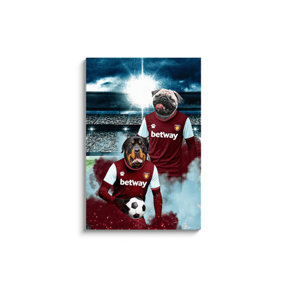 'West Ham Doggos Football' Personalized 2 Pet Portrait