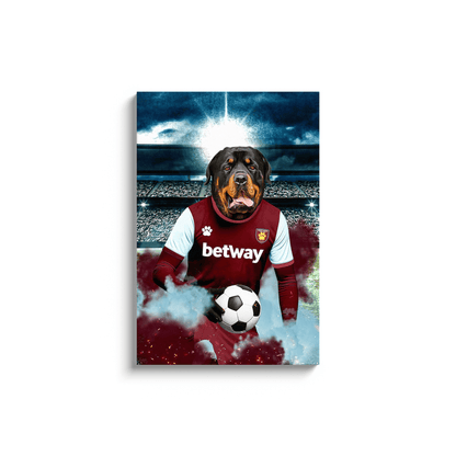 'West Ham United Doggos Football' Personalized Pet Portrait