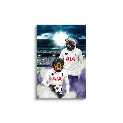 'Tottenham Doggos Football' Personalized 2 Pet Portrait