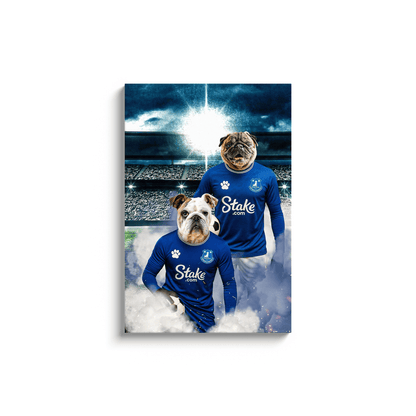 'Everton Doggos Football' Personalized 2 Pet Portrait