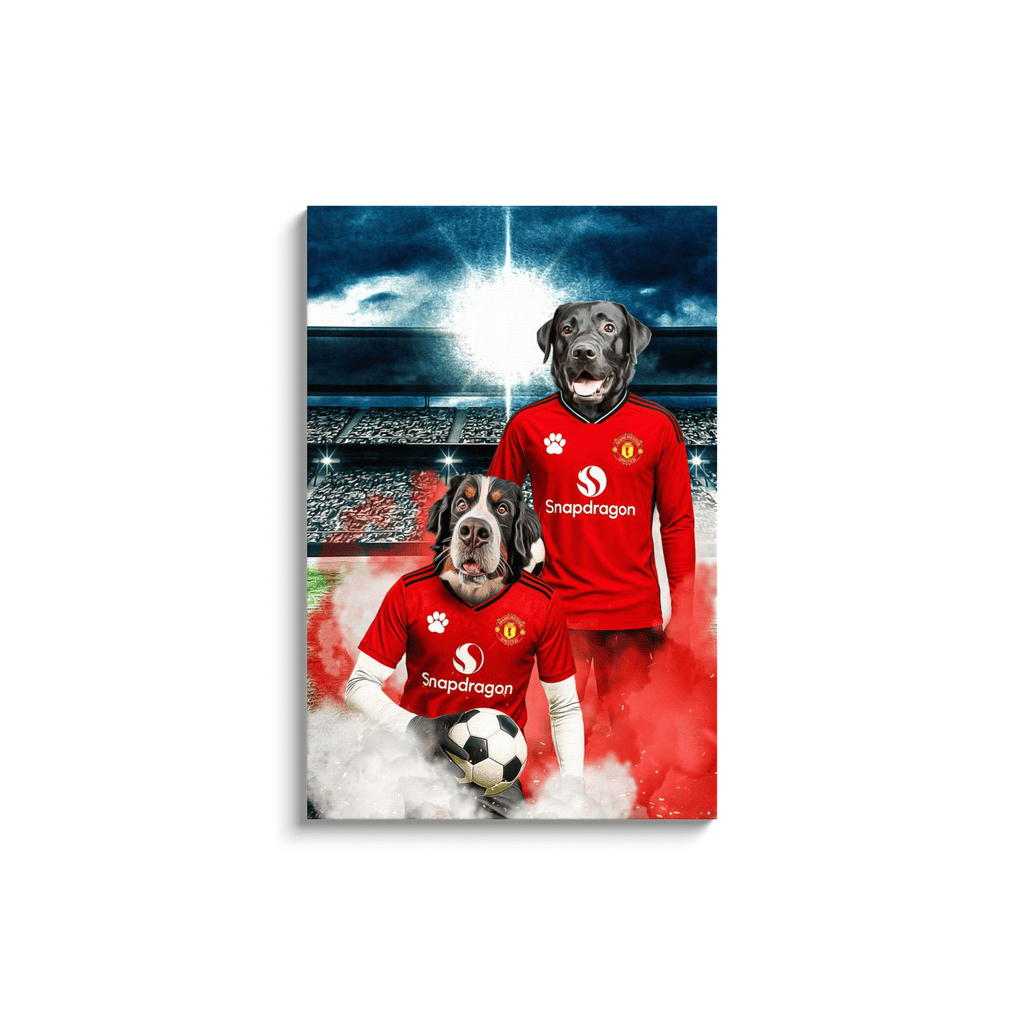 'Manchester Doggos Football' Personalized 2 Pet Portrait