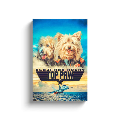 'Top Paw' 2 Pet Personalized Canvas