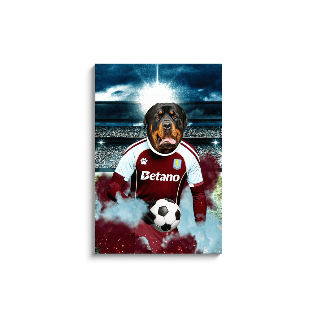 'Aston Villa Doggos Football' Personalized Pet Portrait