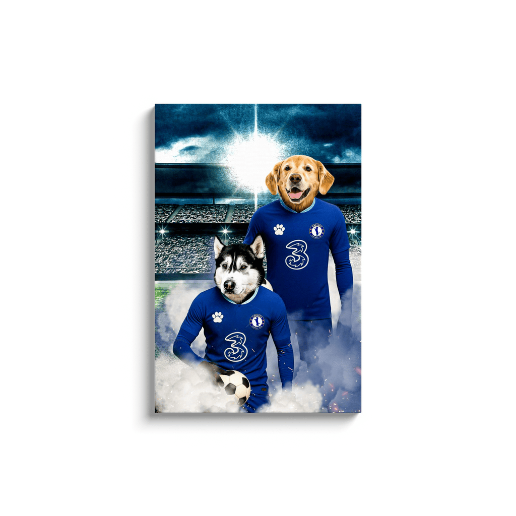 'Chelsea Doggos Football' Personalized 2 Pet Portrait
