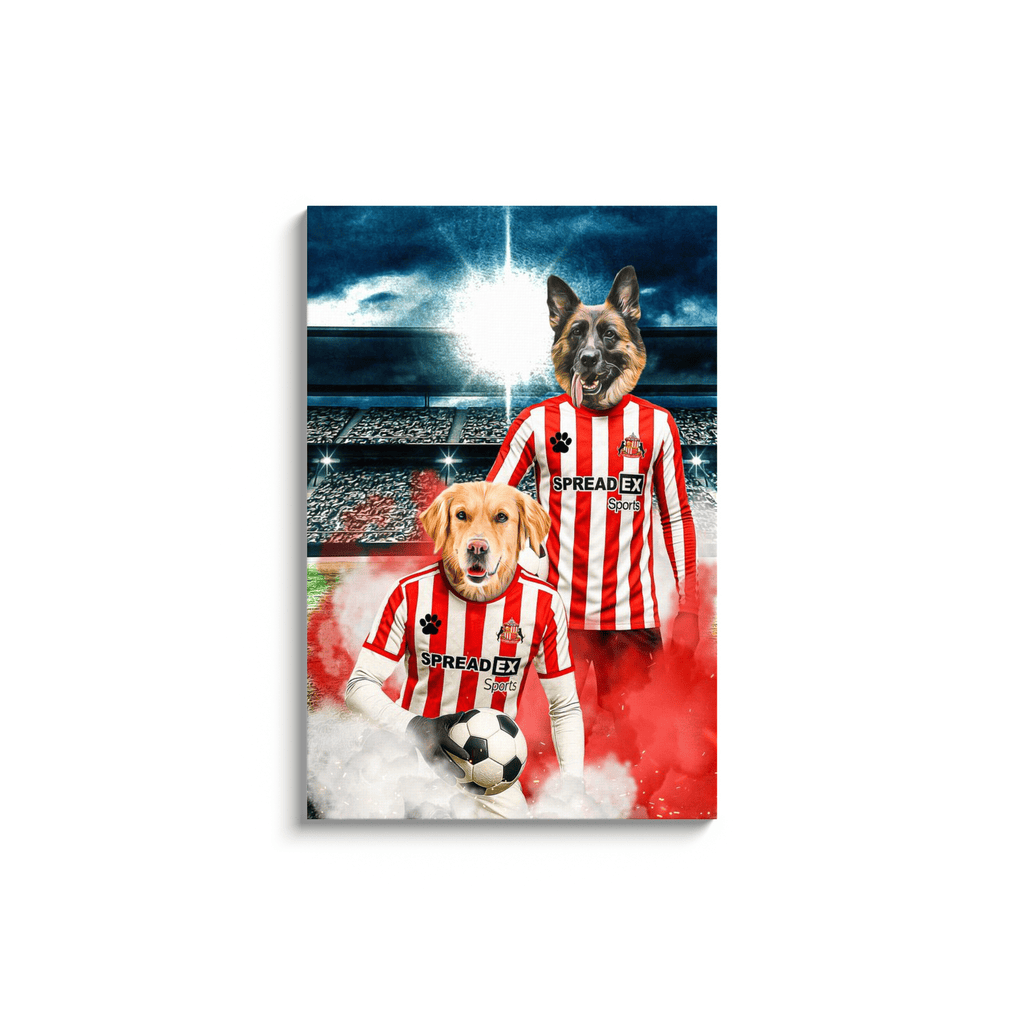 'Sunderland Doggos Football' Personalized 2 Pet Portrait