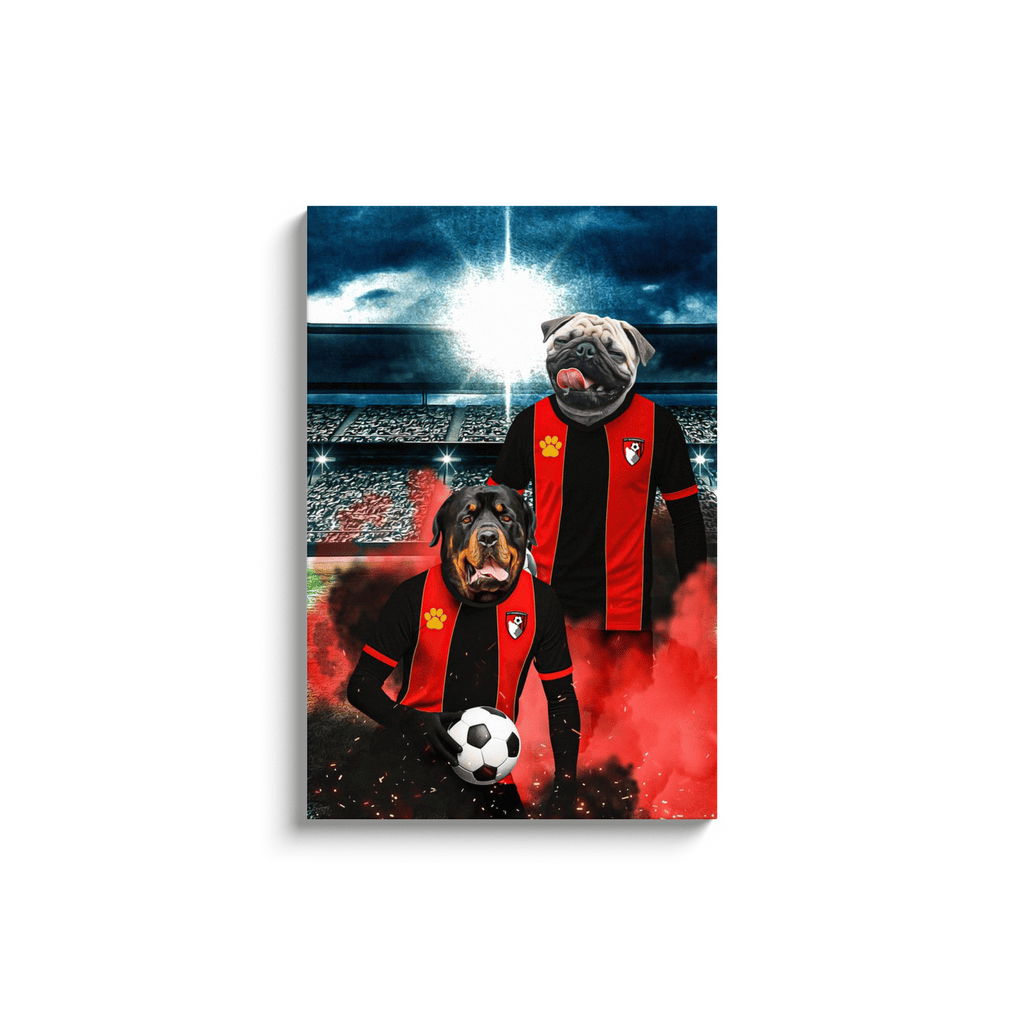 'Bournemouth Doggos Football' Personalized 2 Pet Portrait