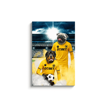 'Wolves Doggos Football' Personalized 2 Pet Portrait