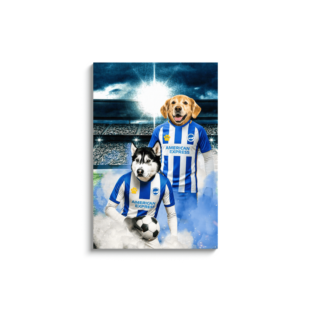 'Brighton Doggos Football' Personalized 2 Pet Portrait