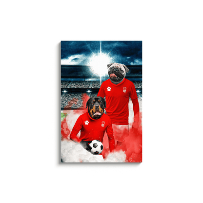 'Nottingham Forest Doggos Football' Personalized 2 Pet Portrait