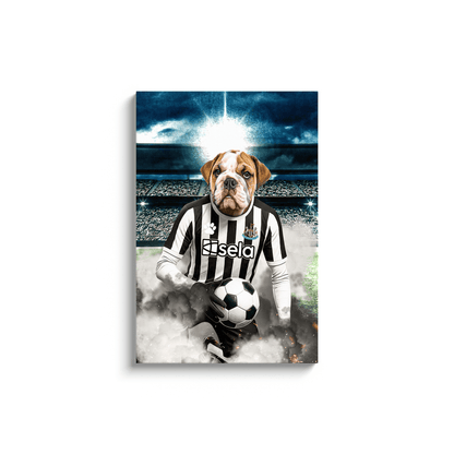 'Newcastle United Doggos Football' Personalized Pet Portrait