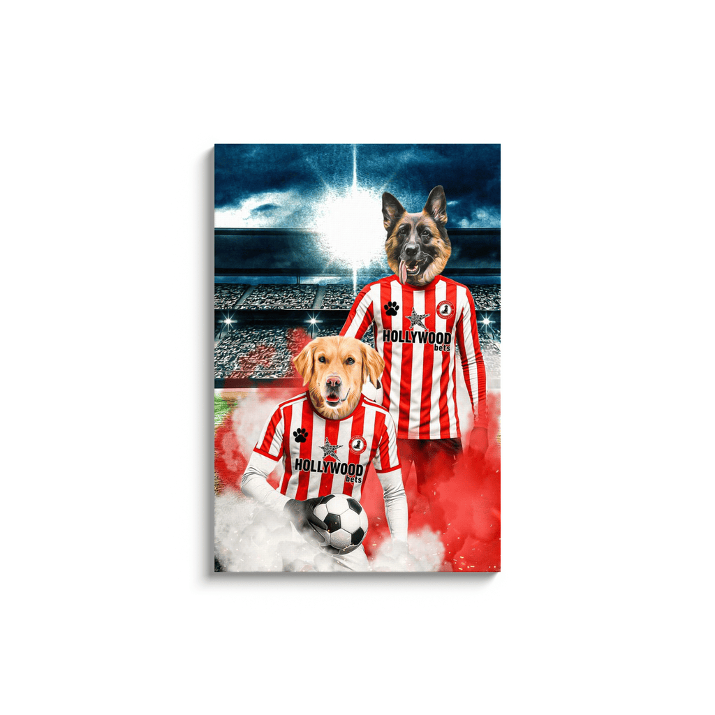 'Brentford Doggos Football' Personalized 2 Pet Portrait