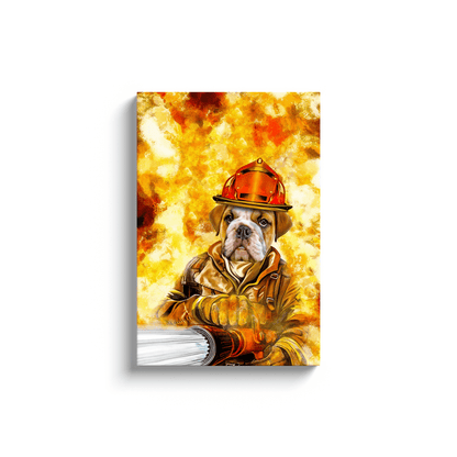 'The Firefighter' Personalized Pet Canvas