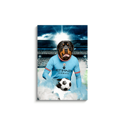 'Manchester City Doggos Football' Personalized Pet Portrait