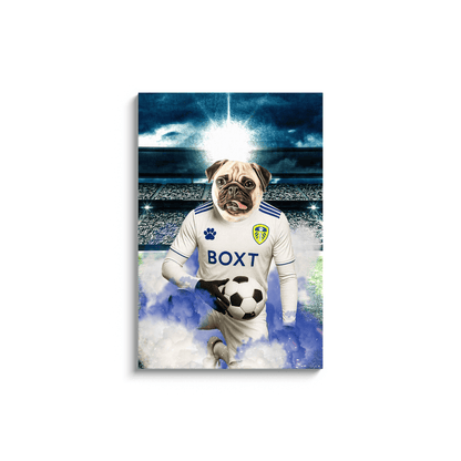 'Leeds United Doggos Football' Personalized Pet Portrait