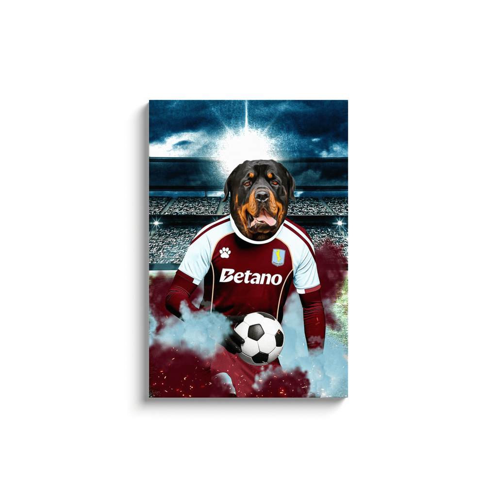 'Aston Villa Doggos Football' Personalized Pet Portrait