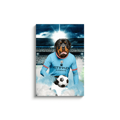 'Manchester City Doggos Football' Personalized Pet Portrait