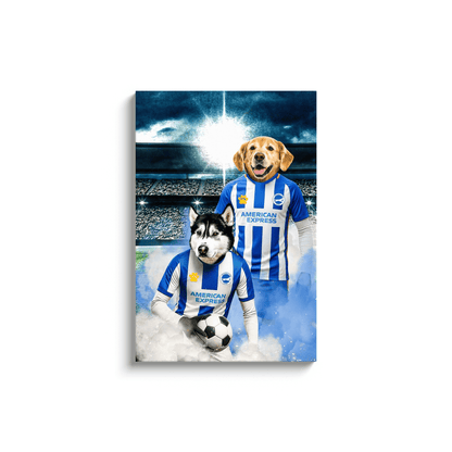 'Brighton Doggos Football' Personalized 2 Pet Portrait