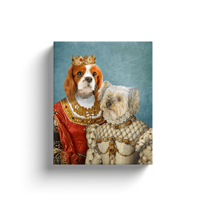 'Queen and Princess' 2 Pet Personalized Canvas